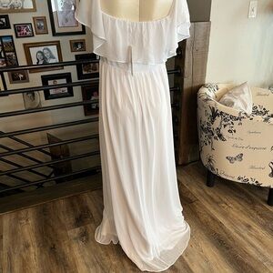 Elegant White Off-Shoulder Dress